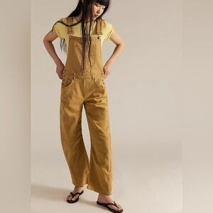 NWOT Free People Barrel Overalls